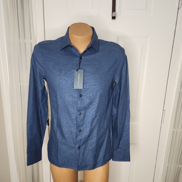 NWT Perry Ellis Dark Sapphire Oeko-Tex  Size Small - Picture 2 of 5